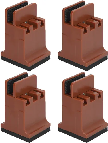 Vista 4 de Dioche Elevadores de muebles de 6 pulgadas, 4 piezas ajustables con abrazadera de tornillo, elevadores de sofá de cama resistentes para ajuste