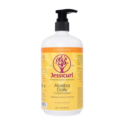 Vista 9 de Jessicurl Aloeba - Acondicionador diario para cabello rizado, lavanda cítrica, acondicionador sin enjuague de 32 onzas líquidas y solución
