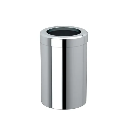 Vista 23 de Gatco Cubo de basura pequeño con tapa, redondo de acero inoxidable de 3 galones, debajo del fregadero, latón cepillado, para baño, dormitorio