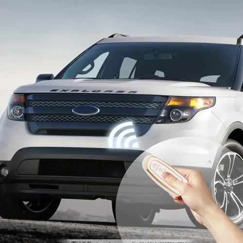 Vista 7 de Vrasly Compatible con funda para llavero Ford con cordón para llavero, fundas de repuesto de TPU suave para Ford C-Max Edge Escape Expedition Blanco