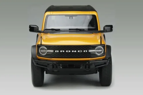Vista 6 de GT Spirit Ford Bronco Wildtrak 2021, Cyber Orange Metallic US044 - Auto de juguete de resina a escala 1/18