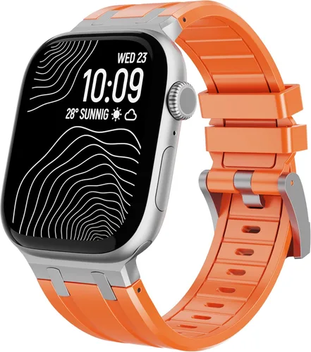 Vista 10 de Raycarrey AP - Correas deportivas de lujo para Apple Watch Band Ultra 3/2/1 1.929 in 1.811 in 1.772 in 1.732 in 1.654 in 1.614 in 1.575 in 1.496 in