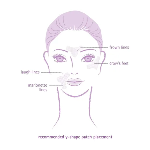 Vista 4 de Toute Nuit - Parches antiarrugas, cinta facial, forma de Y, evita líneas fruncidas, frente y alrededor de los labios, 20 parches