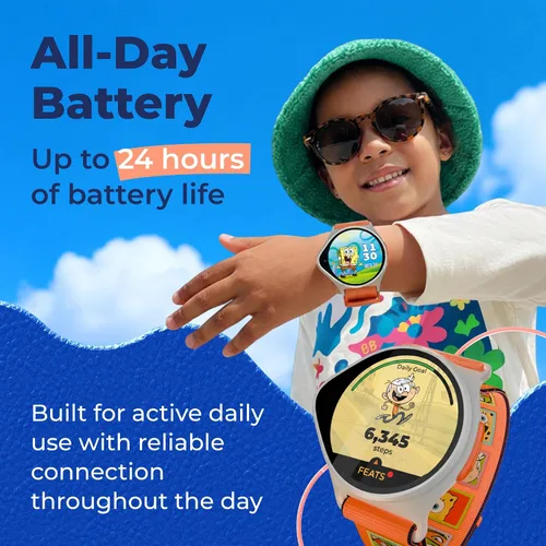 Vista 2 de Reloj inteligente para niños con rastreador GPS de hasta 24 horas de trabajo con batería, SOS y controles parentales, reloj inteligente para niños
