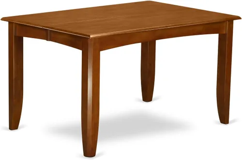 Vista 3 de East West Furniture PFPO5-SBR-C - Juego de mesa de cocina de 5 piezas para 4 personas, incluye una mesa de comedor cuadrada con hojas de mariposa