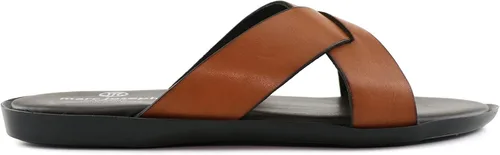 Vista 5 de MARC JOSEPH NEW YORK Sandalias abiertas antideslizantes de cuero genuino para hombre estilo casual cómodas ligeras a la moda para interiores