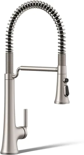 Vista 23 de KOHLER 23767-BL Grifo de tono de barra de cocina de un solo mango, grifo de fregadero de preparación, grifo de barra húmeda, grifo para fregadero