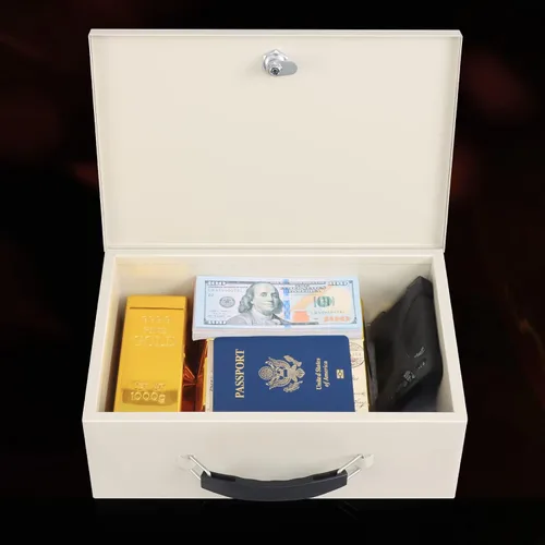 Vista 7 de xydled Caja Fuerte Resistente al Fuego Caja Fuerte con Cerradura de Llave para Almacenamiento de Seguridad en Casa y Oficina de Objetos de Valor