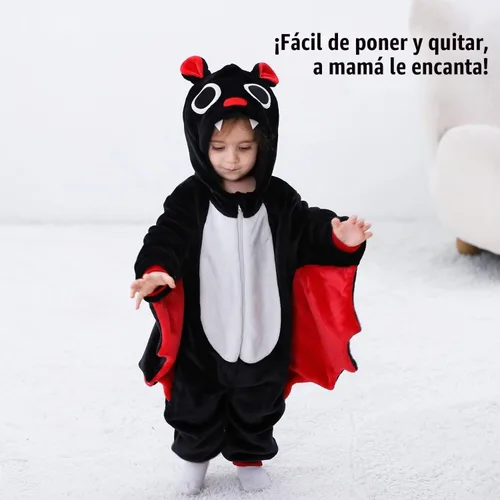 Vista 4 de ABTSHU Disfraces de animales para bebé, disfraz de Halloween para niños pequeños Bate