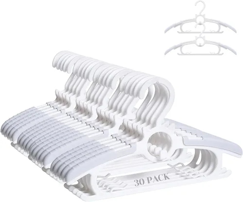Vista 13 de JSF Perchas ajustables para bebés, 20 piezas de ganchos para guarderías, antideslizantes, extensibles, ideales para ropa de recién nacidos