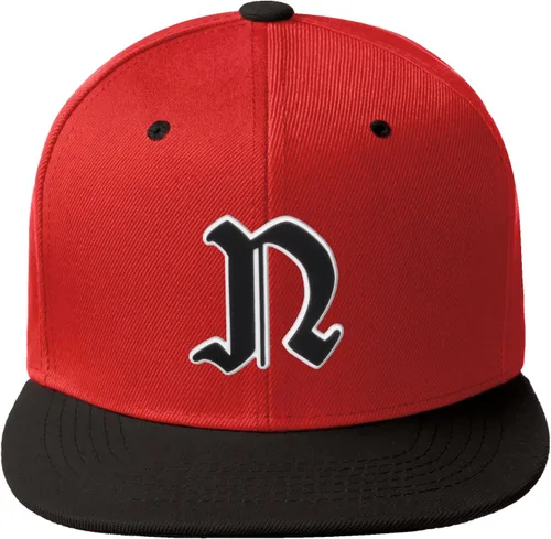 Vista 1021 de Daxton Gorra clásica con visera de billete plano con letras del alfabeto inglés antiguo de la A a la Z