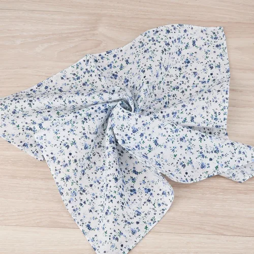 Vista 24 de HOULIFE Pañuelo impreso floral de algodón para mujer, pañuelos elegantes para fiesta de boda