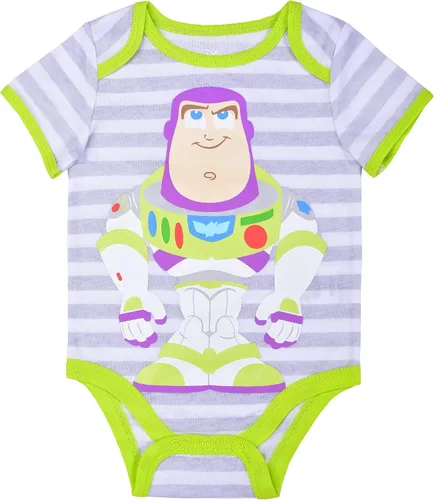 Vista 2 de Disney Baby Boys Monsters Inc Mickey o Buzz Lightyear Paquete de 2 baberos y body