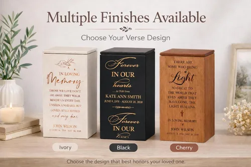 Vista 6 de LifeSong Milestones Urnas para cenizas, urnas masculinas para cenizas humanas, urnas de cremación personalizadas para cenizas humanas adultas, Negro