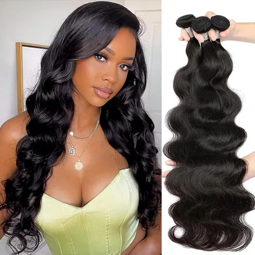 Vista 24 de Younsolo Paquetes de pelo lacio brasileño, cabello humano virgen 100% sin procesar, color negro natural, 4 paquetes, 12, 14, 16 y 18 pulgadas