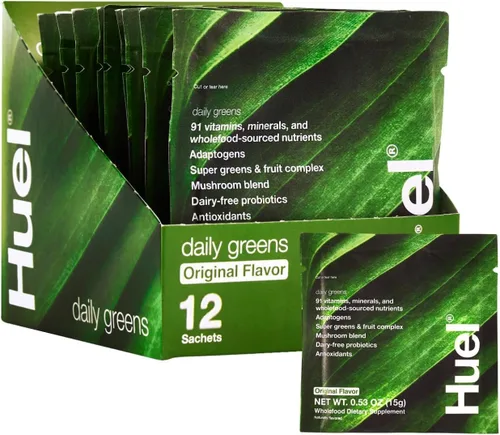 Vista 11 de Huel Daily Greens Superfood Greens Powder 12 paquetes de porciones individuales