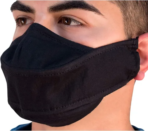 Vista 2 de Protec Máscara facial de Singer's modelo A345, tamaño grande, color negro