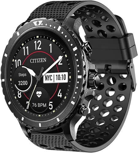 Vista 4 de Compatible con correas Citizen CZ de repuesto de silicona, correa deportiva con hebilla de metal, compatible con reloj inteligente Citizen CZ