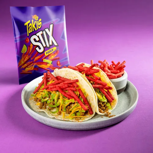 Vista 6 de Takis Fuego Stix - Palitos de maíz para aperitivos, bolsa de 9.9 onzas