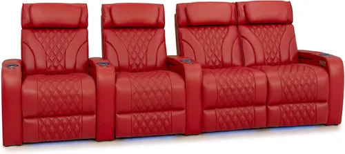 Vista 30 de Seatcraft Luminis LT - Asiento de cine en casa, reclinable, color rojo