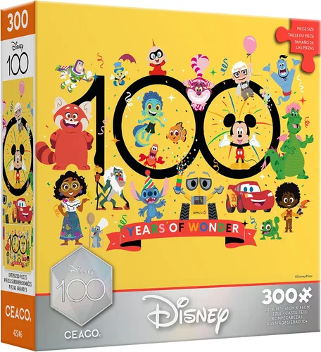 Vista 3 de Ceaco - 100 aniversario de Disney - 100 años de maravilla - Rompecabezas de 300 piezas de gran