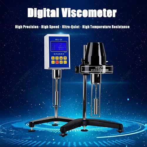 Vista 2 de Digital Rotary Viscometer for Accurate Viscosity Measurement, LCD Display with 4 Rotors, for Testing Paints, Adhesives, Cosmetics, and Greases NDJ-5S