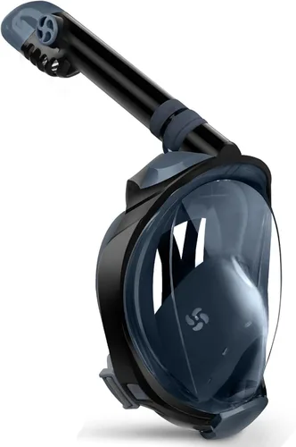 Vista 26 de Greatever G2 - Máscara de esnórquel de cara completa con el moderno sistema de parte superior seca, plegable, con visión panorámica de 180 grados