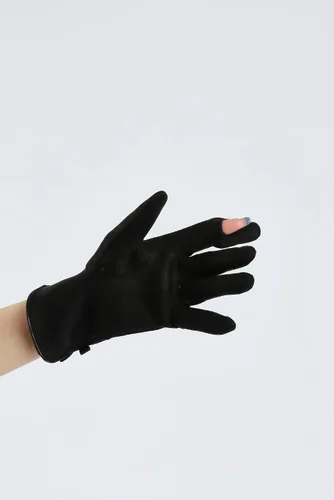 Vista 61 de Sahabowi Guantes de cuero para clima frío Manopla de lana cálida de invierno para mujeres