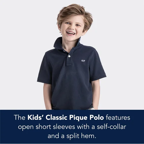 Vista 3 de vineyard vines Kids Pique Polo Shirt