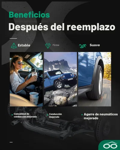 Vista 9 de SCITOO - Amortiguadores traseros para Chevy, compatibles con 2002-2014 para Cadillac Escalade/ESV, 2000-2014 para Chevy Suburban 1500, 2000-2019