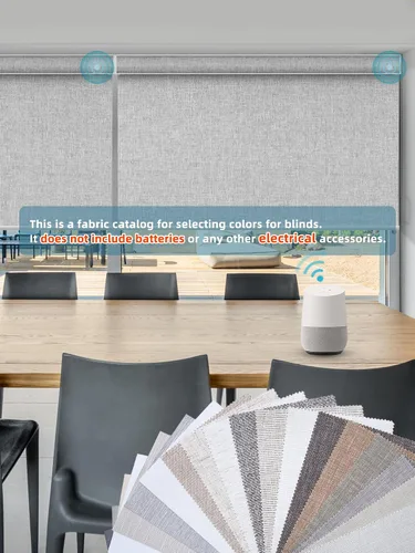 Vista 2 de SmartWings Persianas enrollables inteligentes motorizadas, muestras 100% opacas