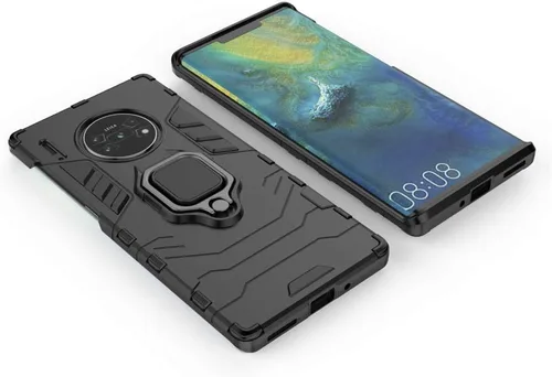 Vista 3 de Compatible con Huawei Mate 30 Pro, funda Huawei Mate30 Pro 5G, soporte de anillo de metal, parachoques duro a prueba de golpes
