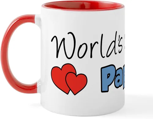 Vista 17 de CafePress Papou (Worlds Best) Taza de café de cerámica (11 oz (11.0 fl oz)