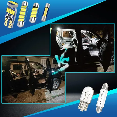 Vista 3 de Paquete de kit de luz interior LED para Toyota Tacoma 2005-2021, luces de cúpula de mapa interior + luces de espejo de tocador + luces de matrícula