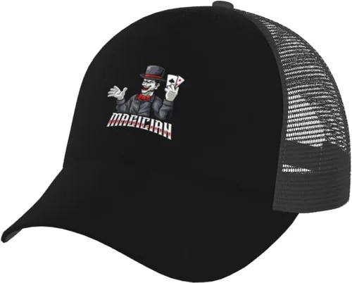 Vista 2 de Magician Performance Baseball Cap Women Men Mesh Baseball Caps Adjustable Outdoor Sports Sun Hat Trucker Mesh Hats Black