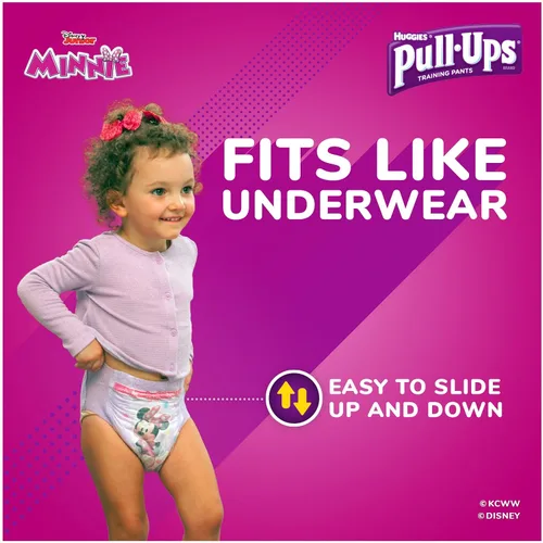 Vista 4 de Pull-Ups Learning Designs - Pantalones de entrenamiento para niñas, 2T-3T (18-34 libras), 25 unidades (el embalaje puede variar)