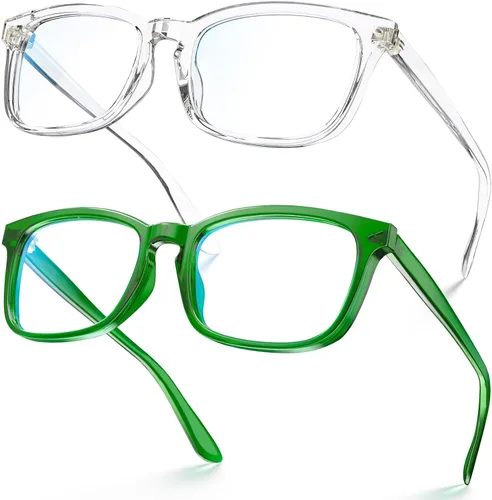 Vista 13 de VISOONE - Lentes cuadrados con bloqueo de luz azul y antireflejante para computadora, videojuegos; para mujeres y hombres MONTANA