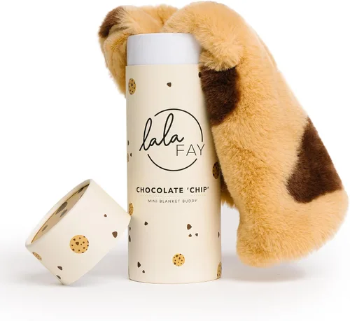 Vista 2 de Mini manta Cookie Buddy – Manta de seguridad unisex de lujo Minky de piel sintética para bebé – Regalos esenciales para recién nacidos para niños