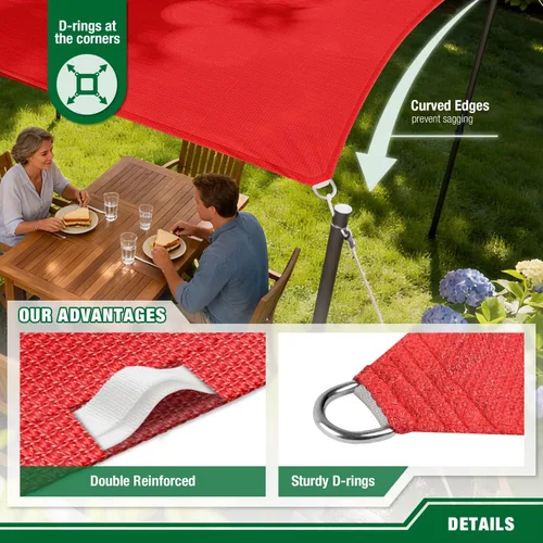 Vista 3 de Toldo Vela Triangular de Sombra 2'x2'x2' Toldo Resistente a los Rayos UV Cubierta para Patio Exterior Pérgola Patio Trasero Terraza Jardín Porche