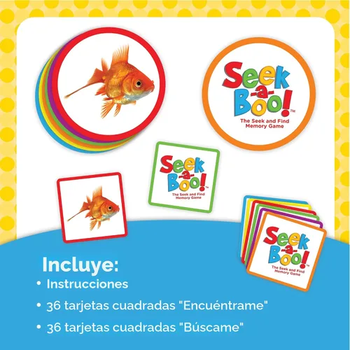 Vista 2 de Juego de Memoria y Tarjetas Flash de Búsqueda Seek-a-Boo de MindWare y Juego de Emparejamiento para Niños Pequeños Seek-and-find memory game for