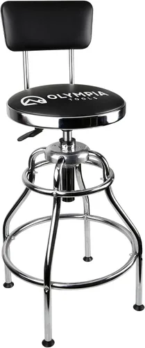 Vista 10 de Olympia Tools Taburete mecánico hidráulico ajustable con bandeja de herramientas extraíble, capacidad máxima de peso de 300 libras, 419-110-1002