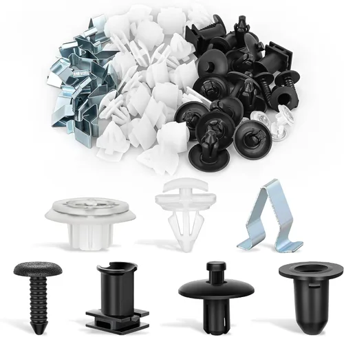 Vista 16 de GOOACC 100 piezas de 10 tamaños de clip de moldura de resorte de metal clip universal de sujeción de cuerpo de automóvil compatible con GTI, Jetta