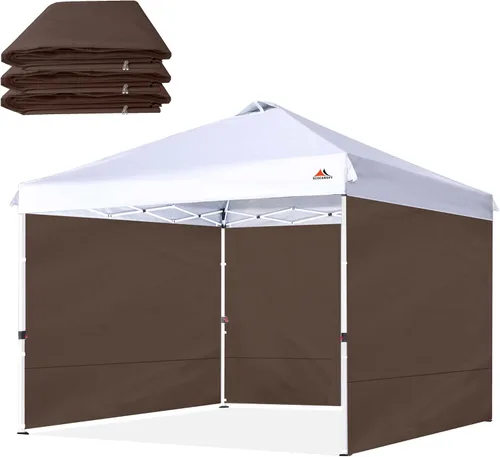 Vista 19 de SCOCANOPY SideWall - Marco para toldo de 10 x 10 pulgadas, paquete de 3 unidades, solo para pared solar, color blanco