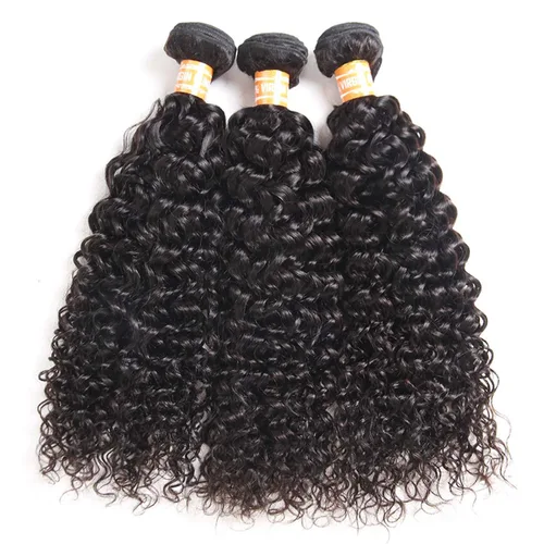 Vista 8 de Cabello humano rizado, brasileño 100% virgen, sin procesar, mechones con broche frontal, extensiones de pelo/extensión de cola de caballo, paquete