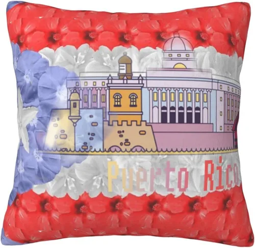 Vista 11 de ASYG Funda de cojín de Puerto Rico de 18 x 18 pulgadas, diseño de doble cara Puerto Rico 05