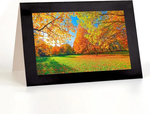 Vista 7 de Better Office Products Tarjetas de notas con marco de fotos para fotos de 4 x 6 pulgadas, borde negro, paquete de 50, insertos de fotos con sobres