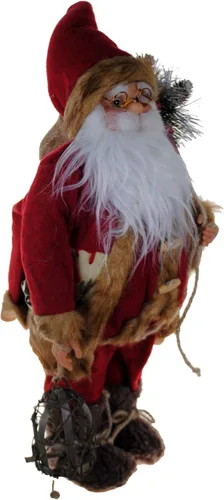 Vista 2 de Figura de Papá Noel de 18 pulgadas, bolsa de transporte de piñas - Decoración navideña