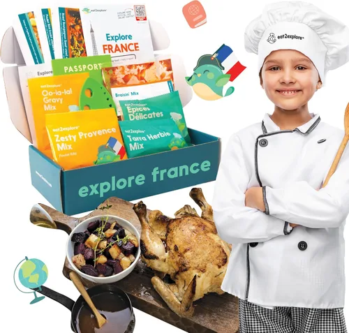 Vista 7 de eat2explore Kits de cocina para niños de 15 piezas - Juegos de cocina interactivos y educativos para niños reales para edades de 5 años en adelante