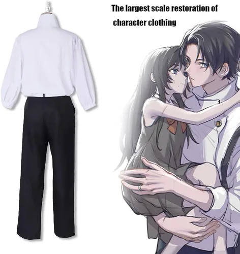 Vista 8 de Metesbonw Yuta Okkotsu Cosplay Shirt Yuta Cosplay Jujutsu Cosplay White School Halloween Outfit for Men