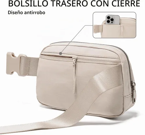 Vista 6 de Riñonera Gitus, Beige, Talla única